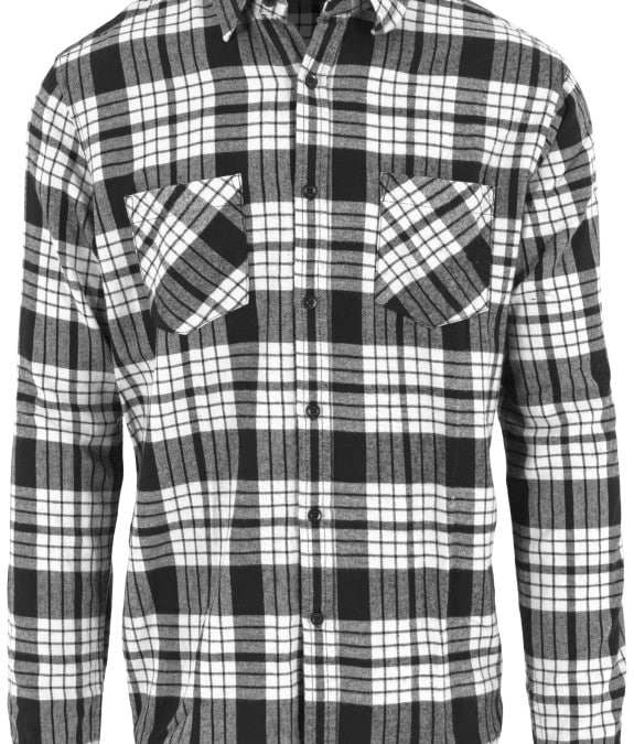 Check flanell 2 white-black2